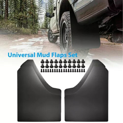 スプラッシュガード 車用マッドフラップ フロントタイヤ用 リア用 ユニバーサル 簡単取り付け ブラック 4 Splash Guards Car Mud Flaps for Front Tires Rear Universal Easy Install Black 4 【並行輸入品】