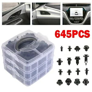 645個のプラスチックリベットファスナーフェンダーバンパートリムプッシュピンクリップフリーリムーバー 645PCS Plastic Rivets Fastener Fender Bumper Trim Push Pin Clips Free Remover 【並行輸入品】