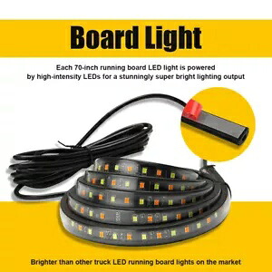 70 インチ LED ランニングボード ライト サイド ステップ ストリップ バー ホワイト アンバー ウインカー トラック 70\\\