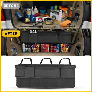 ユニバーサル車のトランクネットカーゴオーガナイザー吊り下げシートバック収納オーガナイザーバッグ Universal Car Trunk Net Cargo Organizer Hanging seat Back Storage Organizer Bag 【並行輸入品】