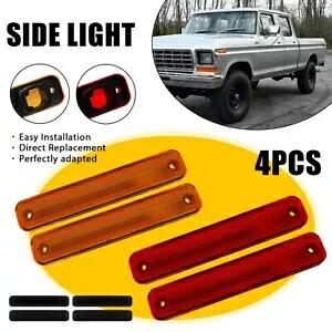 サイドマーカー 75-79 フォード F-150 用 4 個セット フロント&リア 運転席側と助手席側 Side Marker For 75-79 Ford F-150 Set of 4 Front & Rear Driver and Passenger Side 【並行輸入品】