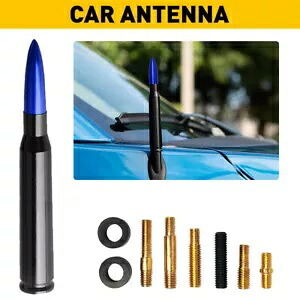 1/2 セット弾丸アンテナマスト電源オートバイ車ストリートロッドクラシックボート 1/2set Bullet Antenna Mast Power For Motorcycles Cars Street Rods Classics Boat 【並行輸入品】