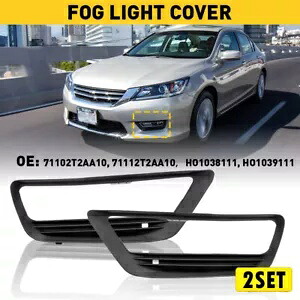 4x 2013-2015 ホンダ アコード LX EX EX-L フォグライト カバー トリム ベゼル 71112T2AA10 4x For 2013-2015 Honda Accord LX EX EX-L Fog Light Cover Trim Bezel 71112T2AA10 【並行輸入品】