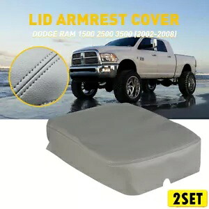 2 セットダッジラム 1500 2500 3500 リアルレザーセンターコンソール蓋アームレストカバー 2Set For Dodge Ram 1500 2500 3500 Real Leather Center Console Lid Armrest Cover 【並行輸入品】 35,750円