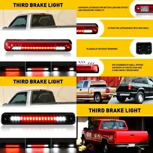 スモーク 3RD ブレーキライト サード LED カーゴ 1988-1998 シボレー C1500/K1500/シルバラード用 Smoked 3RD Brake Light Third LED Cargo For 1988-1998 Chevy C1500/K1500/Silverado 【並行輸入品】