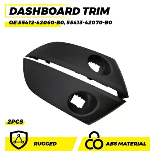 インストルメントセンター仕上げクラスターパネルトリム 2 個セット 2006-2012 トヨタ RAV4 用 Set of 2 Instrument Center Finish Cluster Panel Trim for 2006-2012 Toyota RAV4 【並行輸入品】