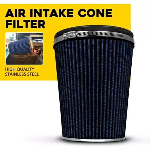 ブルー 6インチ 152mm インレットトラックエアインテークコーン交換用高品質ドライエアフィルター BLUE 6\