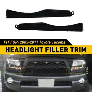 2005-2011 トヨタ タコマ バンパー フロント ヘッドライト フィラー トリム パネル セット LH & RH For 2005-2011 TOYOTA TACOMA Bumper Front Headlight Filler Trim Panel Set LH & RH 【並行輸入品】