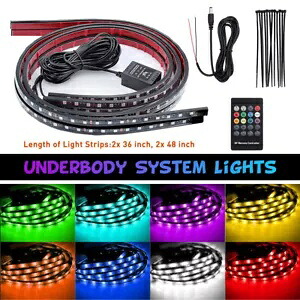 8 色 RGB LED アンダーストリップ車のチューブアンダーグローアンダーボディシステムネオンライトキット G 8 Color RGB LED Under Strip Car Tube Underglow Underbody System Neon Light Kit G 【並行輸入品】
