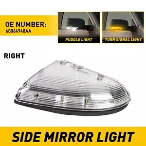 右ミラーターンシグナル水たまりインジケーターライト 09-14 ダッジラム 1500 2500用 Right Mirror Turn Signal Puddle Indicator Light For 09-14 Dodge Ram 1500 2500 【並行輸入品】