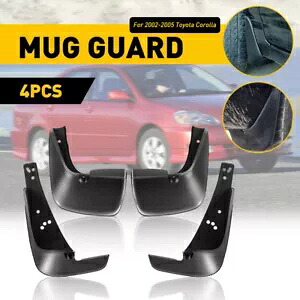 4x フロントリアマッドフラップスプラッシュガードフェンダーマッドガードトヨタカローラ 02-2005 4x Front Rear Mud Flaps Splash Guard Fender Mudguard For Toyota Corolla 02-2005 【並行輸入品】