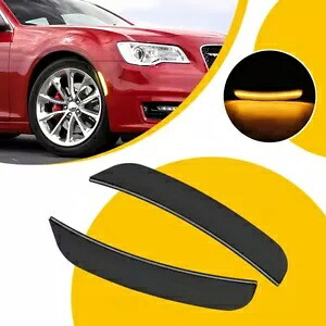 2 個フロントアンバー LED スモークサイドマーカーライト 2015-2023 クライスラー 300 2pcs Front Amber LED Smoke Side Marker Light For 2015-2023 Chrysler 300 【並行輸入品】 34,320円