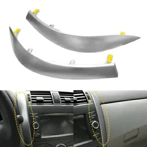 左 + 右 2009-2013 カローラトヨタアッパーサイドダッシュボード中央ストリップトリム Left+Right For 2009-2013 Corolla Toyota Upper Side Dashboard Central Strip Trim 【並行輸入品】