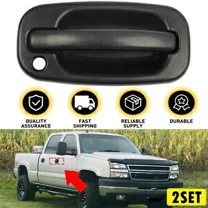 2X ドアハンドル外側外側ブラックフロント助手席側右 RH シボレー GM 2X Door Handle Outside Exterior Black Front Passenger Side Right RH for Chevy GM 【並行輸入品】