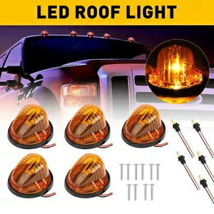 5x キャブルーフライトアンバーマーカーカバー + ベース 73-87 シボレー C10/20/30/50/60/70 GMC 用 5x Cab Roof Light Amber Marker Cover+Base FOR 73-87 Chevy C10/20/30/50/60/70 GMC 【並行輸入品】