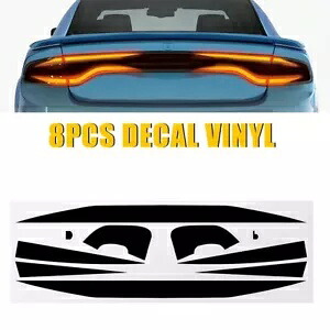 15-23 チャージャーテールライト RaceTrack ブラックリアプレカットオーバーレイデカールビニール D15 For 15-23 Charger Tail Light RaceTrack BLACK Rear PreCut Overlay Decal Vinyl D15 【並行輸入品】