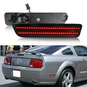 2005-2009 スモークマスタングフォードレンズ LED バンパーリアサイドマーカーライトレッドランプ For 2005-2009 Smoke Mustang Ford Lens LED Bumper Rear Side Marker Light Red Lamp 【並行輸入品】