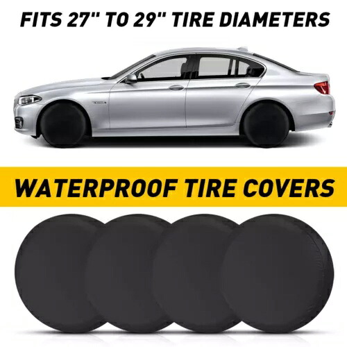 4X 防水タイヤカバー タイヤホイール 27-29インチ 車 RV トレーラー キャンピングカー プロテクター用 4X Waterproof Tire Covers Tyre Wheel 27-29\
