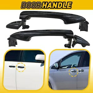ドアハンドルセット 2011-2016 09-12 シエナ ヴェンツァ フロント アウタープライミング ブラック 2 個 Door Handle Set For 2011-2016 09-12 Sienna Venza Front Outer Primed Black 2Pc 【並行輸入品】