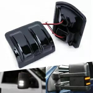 シーケンシャル LED サイドミラーターンシグナル DRL ライトスモークレンズフォード F250 F350 Sequential LED Side Mirror Turn Signal DRL Light Smoked Lens For Ford F250 F350 【並行輸入品】