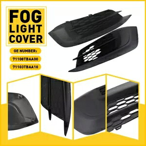 ペアフォグライトカバー 2016 2017 2018 ホンダ シビック 左側 & 右側 ブラックに適合 Pair Fog Light Cover Fits For 2016 2017 2018 Honda Civic Left & Right Side Black 【並行輸入品】