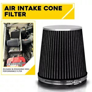 ブラック ショート 6 インチ インレット トラック エア インテーク コーン 交換用ドライ エア フィルター BLACK Short 6\