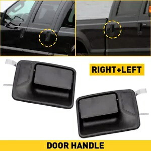 ドアハンドルセット 1999-2016 フォード F-250 スーパーデューティ リア左 + 右 ブラック 2 個 Door Handle Set For 1999-2016 Ford F-250 Super Duty Rear Left+Right Black 2PCS 【並行輸入品】