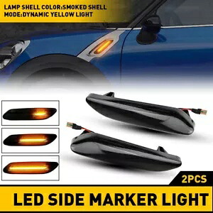 2x ブラック LED ターンシグナルサイドマーカーライト ランプ用 クーパー R60 R61 2011-2016 2x Black LED Turn Signal Side Marker Lights For Lamps Cooper R60 R61 2011-2016 【並行輸入品】