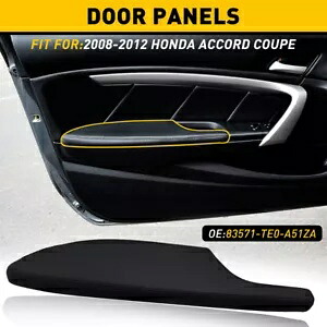 2008-2012 ホンダ アコード クーペ左側ドアアームレストパネル (ブラックレザー) For 2008-2012 Honda Accord Coupe Left Side Door Armrest Panel ( Black Leather ) 【並行輸入品】