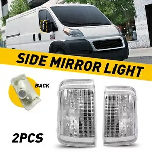 2 個の運転席 & 助手席サイドミラーターンシグナルランプ 2014-2023 Ram ProMaster 用 2PCS Driver & Passenger Side Mirror Turn Signal Lamp For 2014-2023 Ram ProMaster 【並行輸入品】