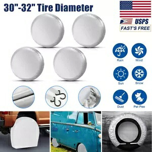 防水タイヤカバー 4 個ホイール & タイヤ RV トレーラーキャンピングカーサンプロテクター 30-32 インチ Waterproof Tire Covers 4PCS Wheel & Tyre RV Trailer Camper Sun Protector 30-32\