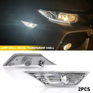 クリアサイドマーカーランプ ターンシグナルライト LED電球付き ホンダ シビック 2016-2021用 Clear Side Marker Lamp Turn Signal Light W/ Led Bulbs for Honda Civic 2016-2021 【並行輸入品】