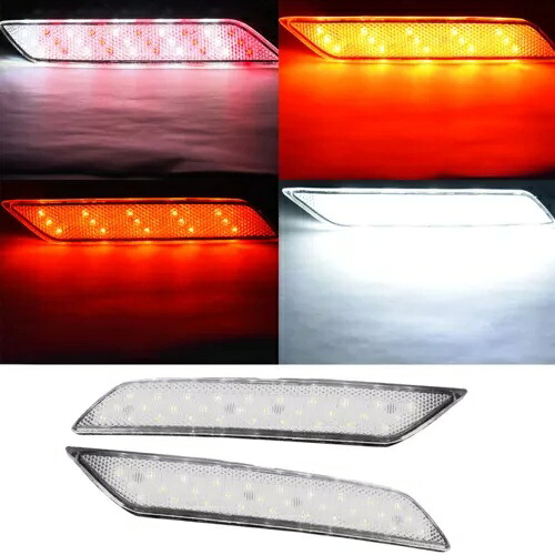 レンズ LED リフレクター バンパー リア ブレーキ ライト 2013-2015 ホンダ シビック セダン ホワイト Lens LED Reflector Bumper Rear Brake Light 2013-2015 For Honda Civic Sedan White 【並行輸入品】