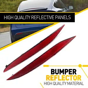 ペア 2016-2023 テスラモデル X ABS リアバンパーリフレクターライトレッド 103434200C Pair For 2016-2023 Tesla Model X ABS Rear Bumper Reflector Light Red 103434200C 【並行輸入品】