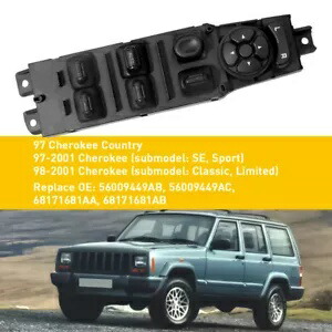 マスターパワーウィンドウスイッチフロント運転席側 97-2001 ジープチェロキー SE スポーツ Master Power Window Switch Front Driver Side For 97-2001 Jeep Cherokee SE Sport 【並行輸入品】