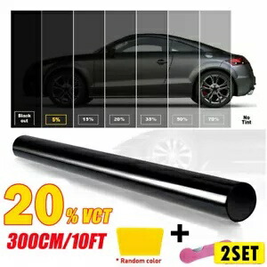 2X 300CM 20% VLT ノーカットロールウィンドウティントフィルム 20インチ x 10フィート 自動車 ホーム オフィス アメリカ 2X 300CM 20% VLT Uncut Roll Window Tint Film 20\