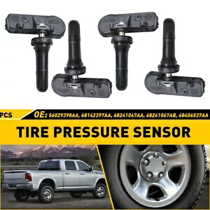 4 個タイヤ空気圧センサー TPMS ジープラングラーグランドチェロキーダッジチャレンジャー用 4PCS Tire Pressure Sensor TPMS For Jeep Wrangler Grand Cherokee Dodge Challenger 【並行輸入品】