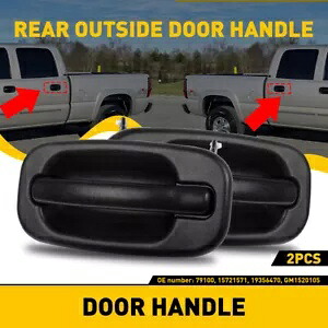 シボレー GMC 外側外側ドア左ハンドル & 右後部乗客用 For Chevy GMC Outside Outer Exterior Door Left Handle & Right Rear Passenger 【並行輸入品】