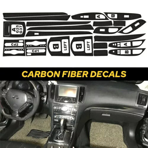セットカーボンファイバーフルインテリアキットカバートリムインフィニティ G37 セダン 2010-2013 Set Carbon Fiber Full Interior Kit Cover For Trim Infiniti G37 Sedan 2010-2013 【並行輸入品】