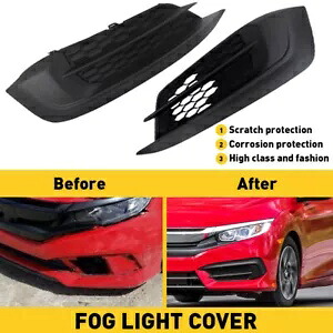 ペアフォグライトカバー 2016 2017 2018 ホンダ シビック 左側 & 右側 USA に適合 Pair Fog Light Cover Fits For 2016 2017 2018 Honda Civic Left & Right Side USA 【並行輸入品】