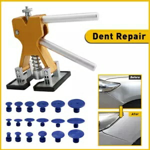 車のペイントレスデントリペアディントあられダメージリムーバープーラーリフター19タブツールキット Car Paintless Dent Repair Dint Hail Damage Remover Puller Lifter 19 Tab Tool Kit 【並行輸入品】