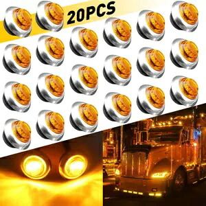 20X 3/4インチ アンバー LED マーカー サイド クリアランス ライト トラック トレーラー RV 防水用 20X 3/4\