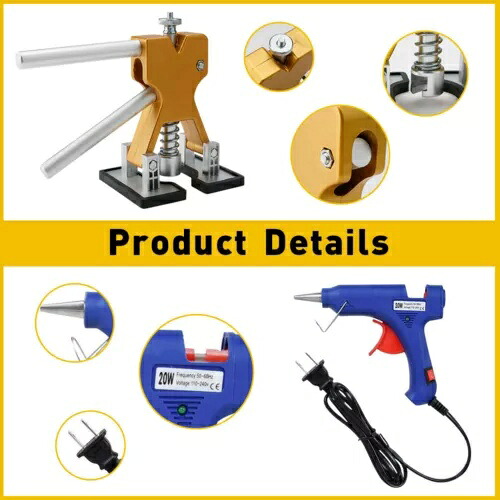 新しい修理キット車体デントプーラーハンマーツールペイントレスひょうダメージリムーバー New Repair Kit Car Body Dent Puller Hammer Tool Paintless Hail Damage Remover 【並行輸入品】