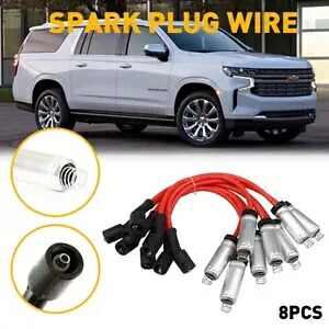 8X スパークワイヤー点火プラグ ヒートシールド付き ビュイック キャデラック シボレー シルバラード GMC用 8X Spark Wire Ignition Plug w/Heat Shield For Buick Cadillac Chevy Silverado GMC 【並行輸入品】