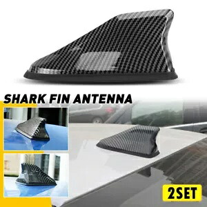 2 セットふかひれ車のルーフアンテナラジオ FM/AM 信号空中炭素繊維トヨタ用 2SET Shark Fin Car Roof Antenna Radio FM/AM Signal Aerial Carbon Fiber For Toyot 【並行輸入品】