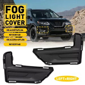 車のフロントバンパーフォグライトカバー左側 & 右側 2017-2020 日産ローグ Car Front Bumper Fog Light Cover Left & Right Side For 2017-2020 Nissan Rogue 【並行輸入品】