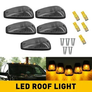 スモーク 5x キャブ マーカー ルーフ ライト スモーク + 5xLED T10 GMC/シボレー C3500 C5500 米国用 Smoked 5xCab Marker Roof Light Smoke + 5xLED T10 for GMC/Chevy C3500 C5500 USA 【並行輸入品】