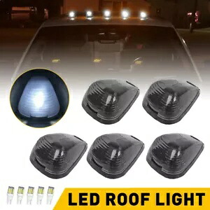 5x スモークキャブルーフランニングマーカーライトホワイト LED フォード F250 F-350 スーパーデューティ用 5x Smoke Cab Roof Running Marker Lights White LED For Ford F250 F-350 Super Duty 【並行輸入品】