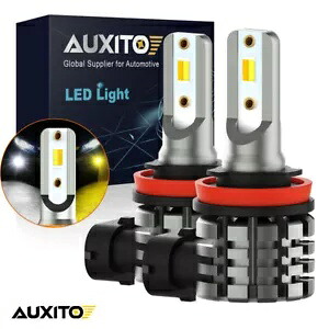 AUXITO 2X H16 H11 H8 LED フォグライトランプキット 超高輝度 4000LM アンバーホワイト EAK AUXITO 2X H16 H11 H8 LED Fog Light Lamps Kit Super Bright 4000LM Amber White EAK 【並行輸入品】