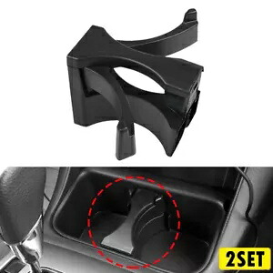 2X センターコンソール カップホルダー ディバイダー インサート ドリンク ブラック 2005-2009 トヨタ タック用 2X Center Console Cup Holder Divider Insert Drink Black For 2005-2009 Toyota Tac 【並行輸入品】